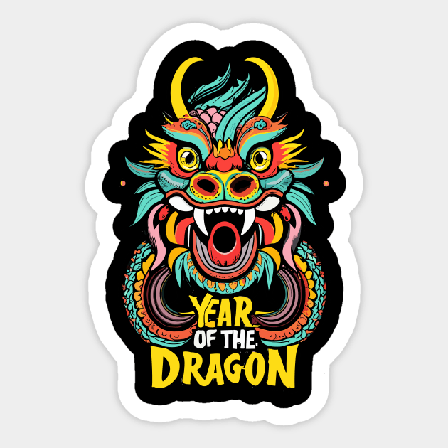 Chinese New Year- Year of the Dragon 2024 Sticker by IceTees